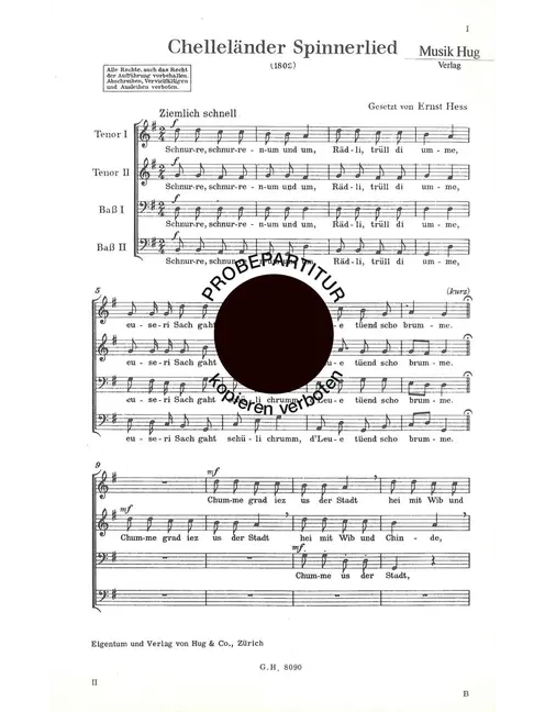 Chelleländer Spinnerlied